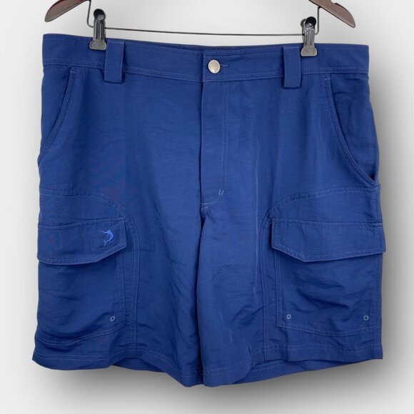 Reel Legends Quick-Dry Nylon Cargo Fishing Shorts‎ 36 Mesh Lined Pockets - Picture 1 of 12